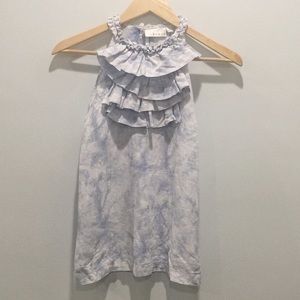 Kenar women's sleeveless tie dye ruffle top